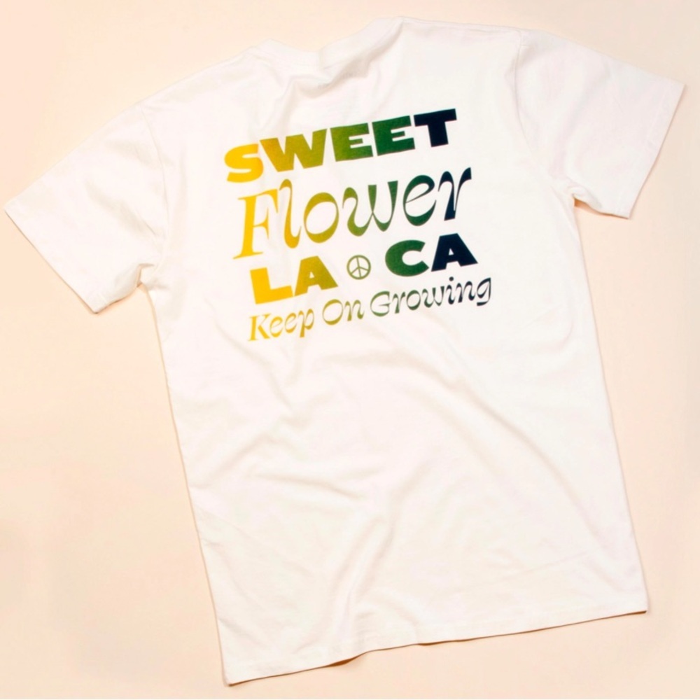 Sweet Flower LA California Keep On Growing Floral Short Sleeve T Shirt XL